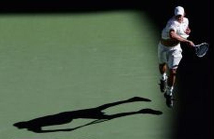 Stilstudie af Andy Roddick under kampen mod sydafrikaneren Moodie. - Foto: AP 