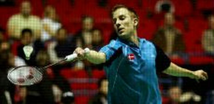 Peter Gade i aktion i Birmingham. - Foto: AP 
