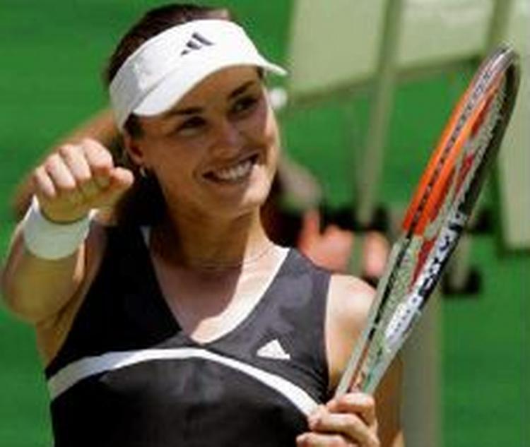 Martina Hingis jubler efter endnu en sejr. - Foto: AP 