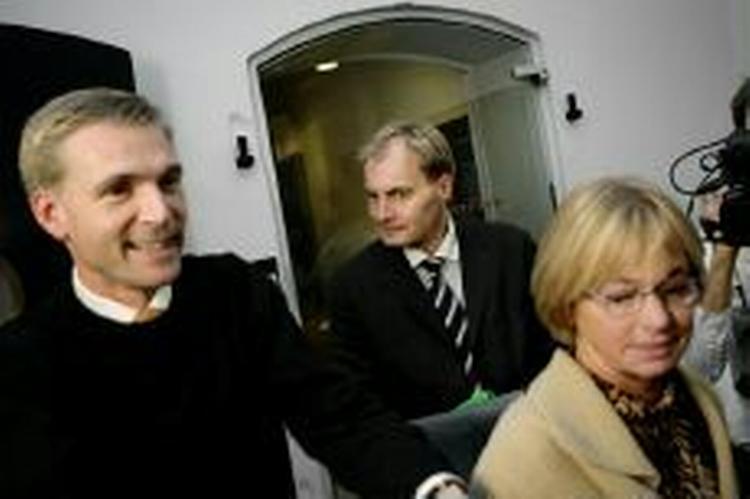 Ledelsen i Dansk Folkeparti, Pia Kjærsgaard, Kristian Thulesen Dahl og Peter Skaarup.- Foto: Anders Birch 
