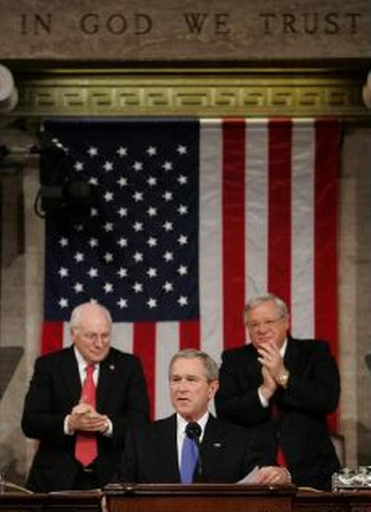 USA's præsident George W. Bush leverede tirsdag sin årlige tale til nationen, hvor situationen i Mellemøsten var et centralt emne. - Foto: AP 