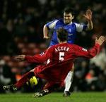 Agger i kamp i den røde trøje. - Foto: AP 