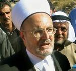 Jerusalems stormufti Ekrima Sabri mener, at protesterne mod Danmark skyldes, at Danmark er mere ufarlig end USA. - Arkivfoto: AP 