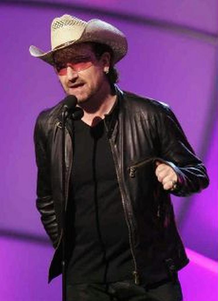 Fem statuetter blev det til, da U2 blev hædret ved årets Grammy-uddeling i Los Angeles - Foto: AP 