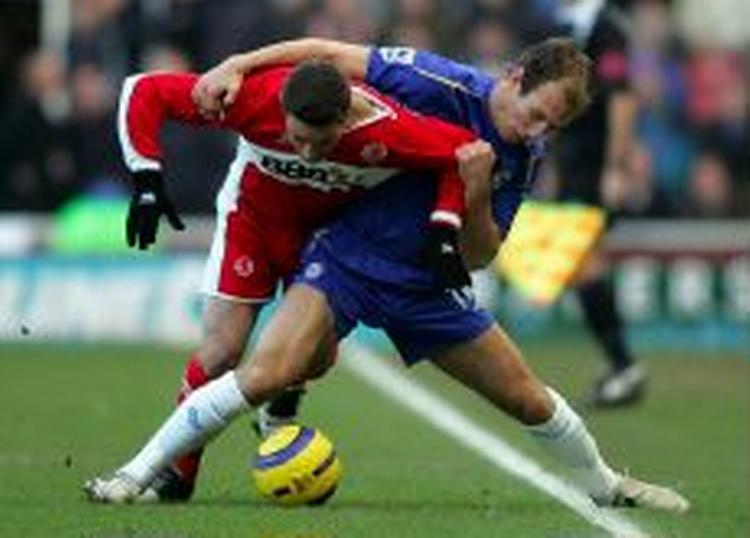 Chelsea fik aldrig rigtig fat i bundholdet Middlesbrough og tabte med hele 3-0. - Foto: AP 