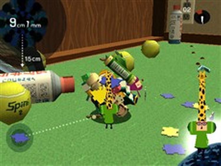 Man bruger kun de analoge joysticks på PlayStation 2, så enkelheden er ligeså genial, som spillet er stoppet med begavede variationsmuligheder. Bemærk sidste modeskrig: giraf-hatten til højre. 