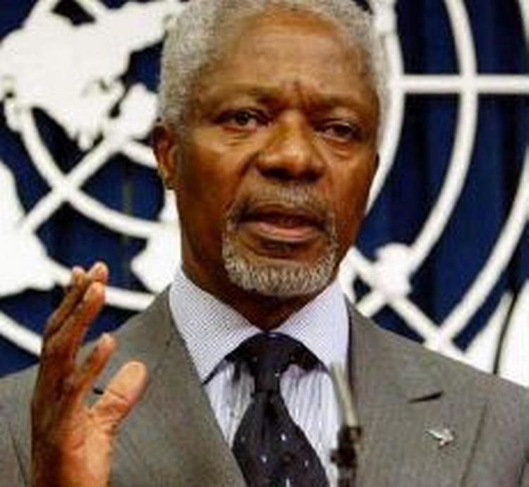 FN's generalsekretær Kofi Annan ser gerne, at den amerikanske regering lukker Guantanamo-lejren »så hurtigt som muligt«. - Arkivfoto: AP 