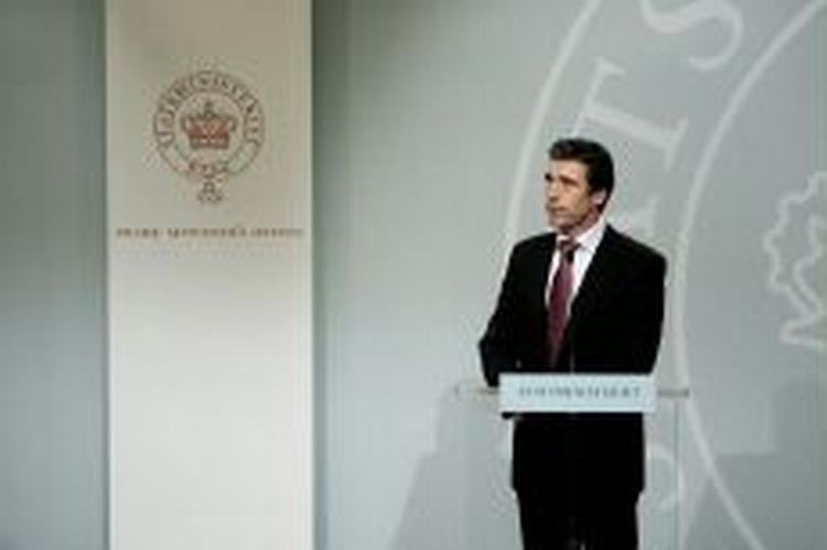 Statsminister Anders Fogh Rasmussen har i dag på sit ugentlige pressemøde afvist kravet om en kulegravning af Muhammed-sagen. - Foto: Peter Hove Olesen 
