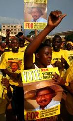 Den siddende præsident i Uganda Yoweri Museveni står til en klar sejr ved præsidentvalget. - Foto: AP 