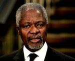 FN's generalsekretær Kofi Annan har drøftet tegningerne med udenrigsministrene fra Spanien, Tyrkiet og Qatar og topfolk i Den Arabiske Liga og den muslimske verdenskongres OIC. - Foto: 