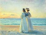 'Marie Dinesen og Anna Bitch på Skagen Nordstrand'. - Foto fra Bruun Rasmussens katalog 