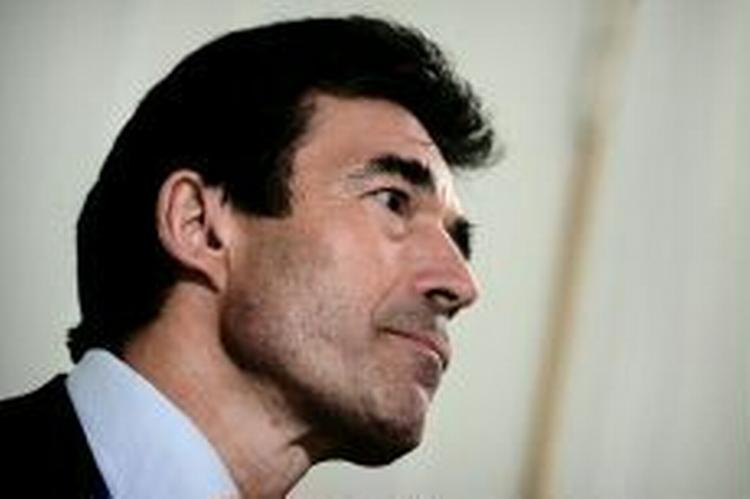 Statsminister Anders Fogh Rasmussen kalder sammenligningen mellem ham selv og Hitler for det groveste indslag hidtil i Muhammedsagen. - Foto: Joachim Adrian 