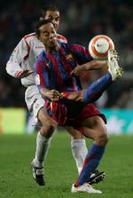 Ronaldinho tryller for Barcelona i kampen mod Getafe, som topholdet vandt 3-1. - Foto: AP 