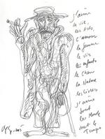 ENEREN. Henrik Have, som kunstneren Bjørn Nørgaard ser ham. - Illustration fra bogen. 