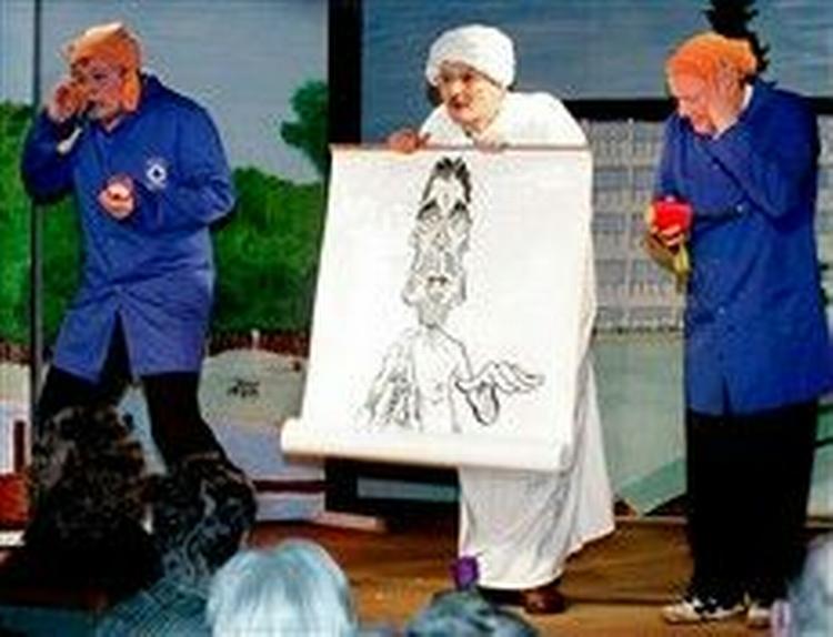 En sketch med en satire over Muhammed-sagen blev fjernet i Maribo. Men forfatterne vil ikke tale om censur. - Foto: Kim Løwenstein 