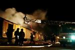 Grønttorvet i København var i brand natten til i dag. Branden var påsat. - Foto: Thomas Borberg 