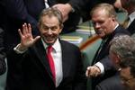 Tony Blair var blandt venner under sit besøg i det australske parlament. - Foto: AP 