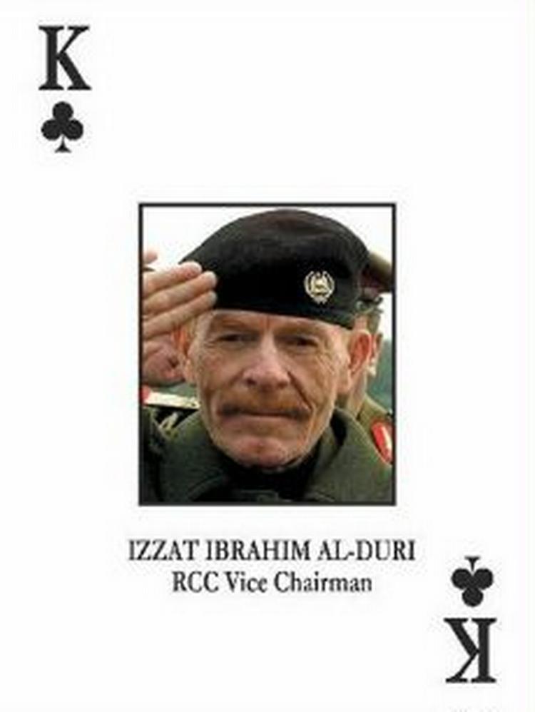 al-Douri var klør konge i det kortspil af ledende irakere som USA lagde frem under invasionen af Irak. - Foto: AP 