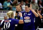 Bojana Petrovic og Rikke Hørlykke kan juble over at Slagelse er klar til at spille om DM-guld. - Arkivfoto: Morten Overgaard 