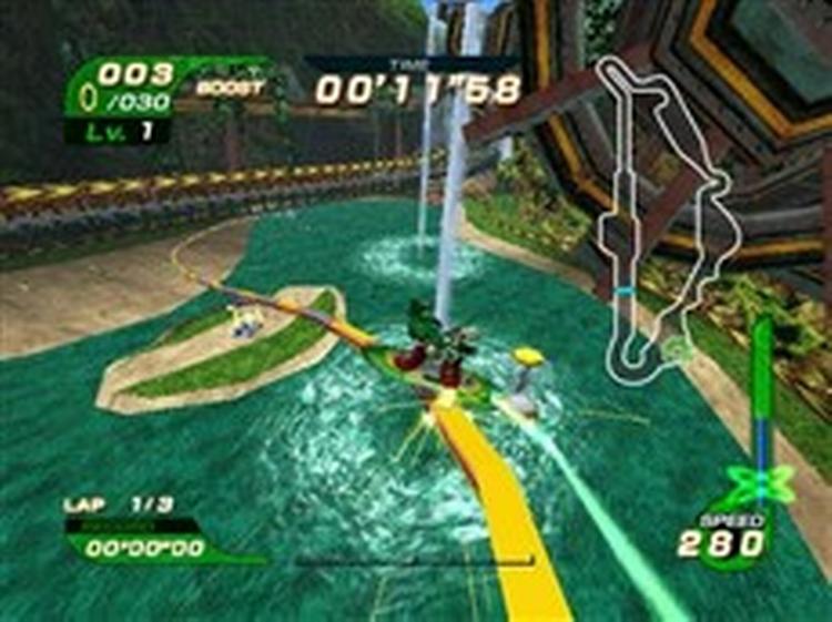 Sonic kan udføre stunts i stil med, hvad man finder i snowboard- og bmx-spil. Desværre er det frustrerende svært at time det hop, der skal til for at komme op på rør og rækværk. 
