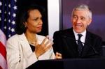 Den amerikanske udenrigsminister Condoleezza Rice og den britiske Jack Straw måtte rejse fra Irak uden et konkret bud på en ny regering. - Foto: AP 