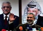 Den palæstinensiske ministerpræsident, Hamas-lederen Ismail Haniyeh, går nu i direkte konfrontation med præsident Mahmoud Abbas. - Foto: AP 