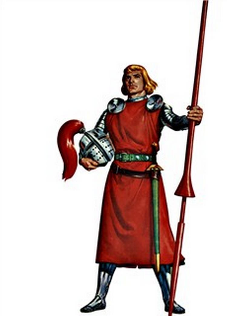 ILLUSTRERET HELT. Walter Scotts blonde, angelsaksiske ridder Ivanhoe er blandt de mest mindeværdige i serien 'Illustrerede klassikere'. 