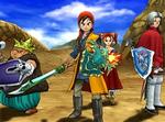 De fire helte i  Dragon Quest  har vidt forskellig baggrund og behersker ligeledes forskellige våben og forskellige magiske evner. 