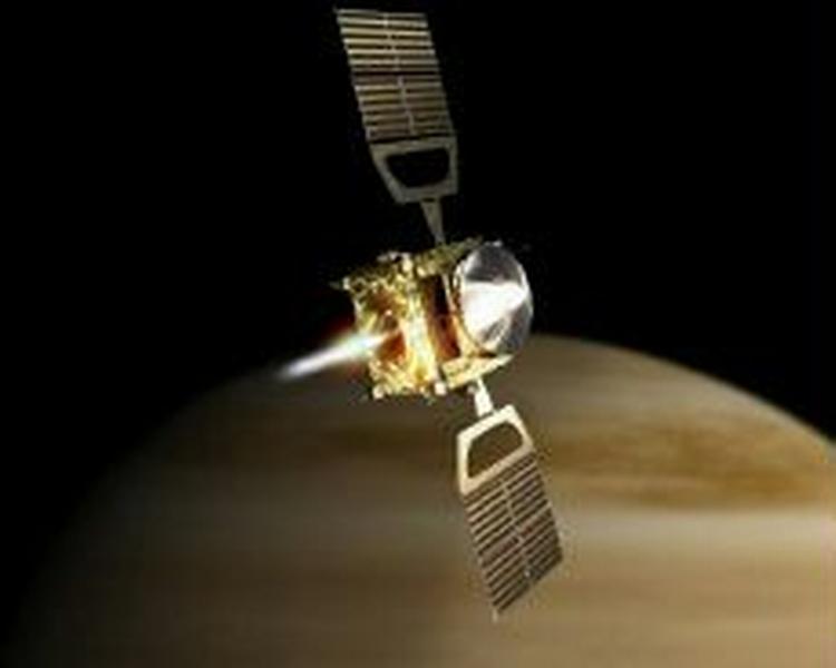Rumsonden 'Venus Express' skal hjælpe til med at udføre detaljerede undersøgelser af planeten Venus. - Foto: AP 