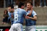 Sønderjyskes Peter Sand stod for den første scoring, da sønderjyderne vandt over Silkeborg med 2-0. - Foto: Anders Brohus 
