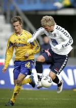 Brøndby kom for en gangs skyld hjem fra Jylland med tre point i bagagen. Men det holdt hårdt mod bundholdet AGF i Århus. - Foto: Andreas Szlavik 