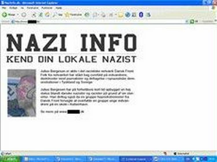 Julius Børgesen, lederen af netværket Dansk Front, der hører til på det yderste højre, afviser at være nazist. Han siger, at billedet blev taget til en koncert, i det øjeblik han stod foran en nazistisk plakat. 