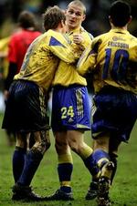 Johan Absolonsen jubler efter målet til 3-0. - Foto: Peter Hove Olesen 