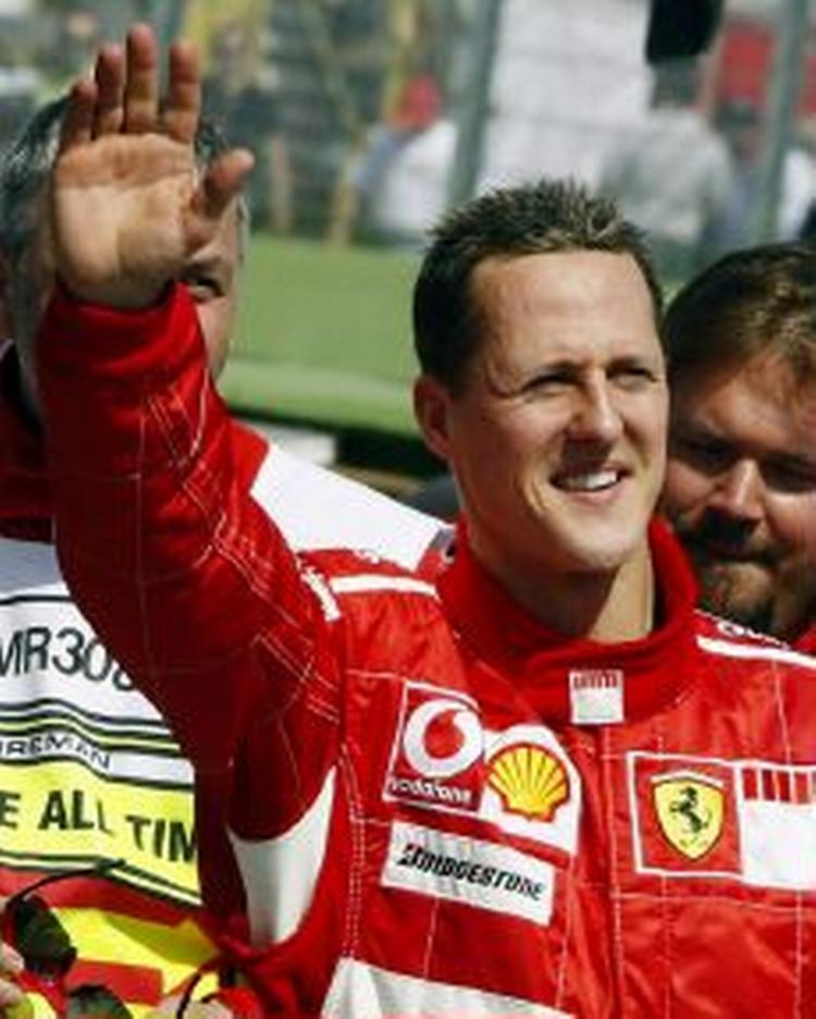 En glad Michael Schumacher efter dagens præstation. - Foto: AP 