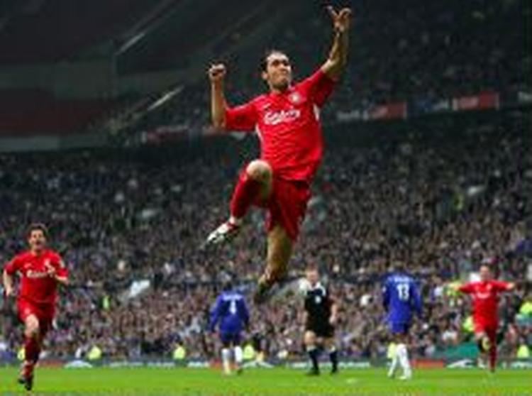 Spanieren Luis Garcia jubler over sin scoring til 2-0 i indledningen af anden halvleg. - Foto: AP 