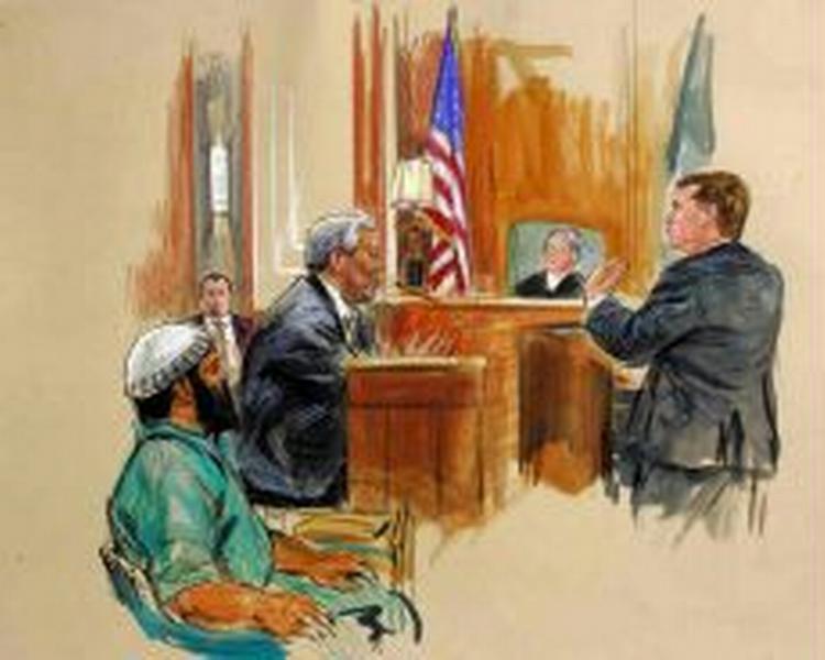 Den nu 37-årige Zacarias Moussaoui kræves dømt til døden for at have deltaget i terrorangrebet i New York 11. september 2001 - Foto: AP 