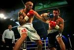 Mikkel Kessler i kamp mod Eric Lucas, som danskeren besejrer. - Arkivfoto: Finn Frandsen 