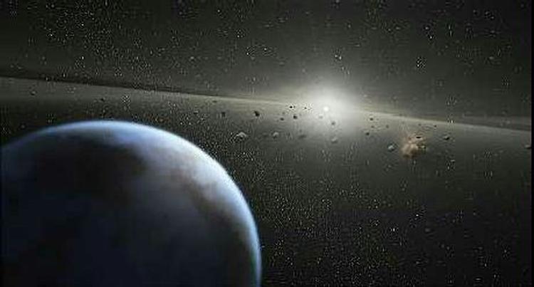 Sådan forestiller Nasas illustratorer, at den ny verden omkring HD 69830 ser ud. - Illustration: Nasa 
