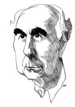 PHILIP ROTH. Tegning af Anne-Marie Steen Petersen. 
