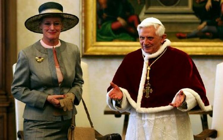 Dronning Margrethe mødte i dag Paven i Vatikanet. - Foto: AP 
