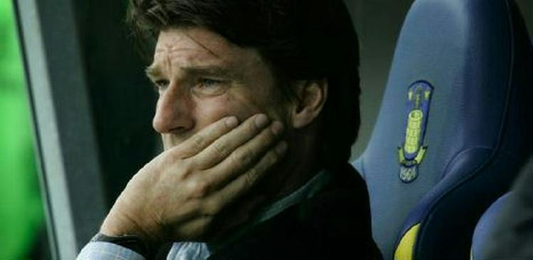 Michael Laudrup overværer Brøndby spille mod Aab i en Viasat Cup-kamp. - Foto: Jens Dresling 
