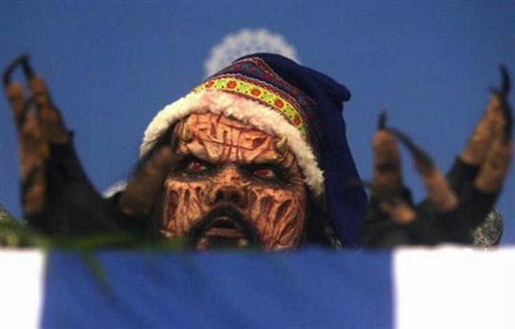 Monsterbandet Lordi vandt det nationale Melodi Grand Prix med sangen 'Hard Rock Halleluja'. - Foto: AP 