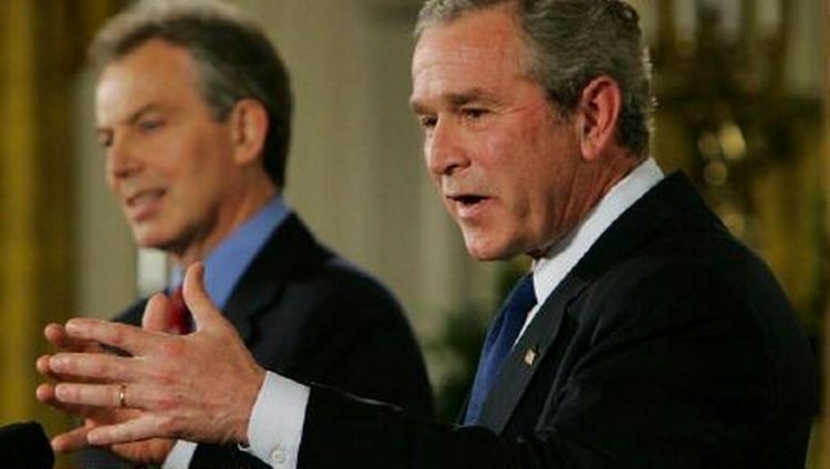 Bush og Blair indrømmer, at krigen ikke er gået som forventet. - Foto: AP 