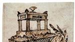 KOLLEGAS GRAV. Under et besøg i Frankrig beså og tegnede H.C.Andersen den store franske dramatiker Molieres gravsted på Pére Lachaise-kirkegården i Paris. - Illustration fra bogen: H-C-Andersen 