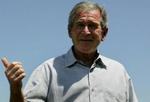 USA's præsident George W. Bush kaldte i dag Irans umiddelbare svar på stormagternes kompromisforslag i atomstriden for »positivt«. - Foto: AP 