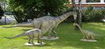 Modeller af de små dinosaurer er udstillet i museumsparken Dinopark Munchehagen nær Hannover. - Foto: AP 