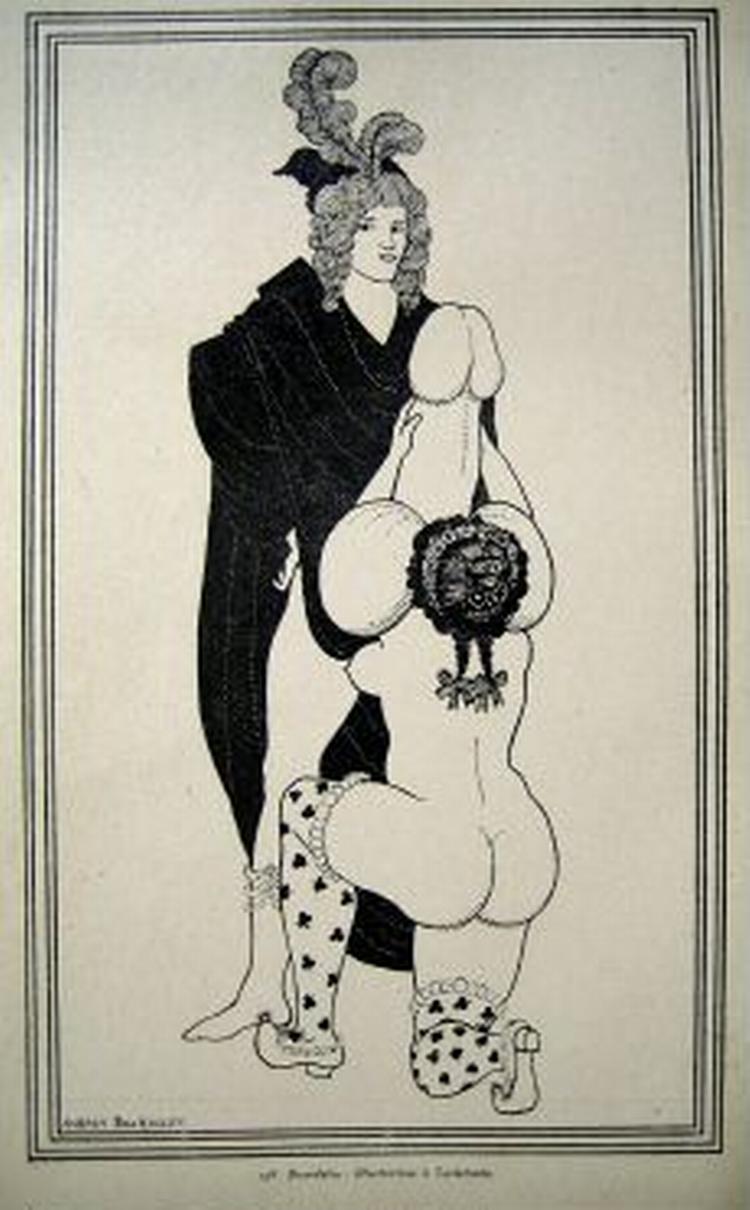 PENISMISUNDELSE? Tegningen er af Avbrey Beardsley, den engelske art nouveau m.m. tegner, der døde i en alder af kun 25 år i 1898. Han var ven med Oscar Wilde og illustrerede dennes teaterstykke 'Salomé'. Foto: Pattypix 