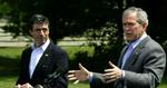 George W. Bush og Anders Fogh Rasmussen har diskuteret situationen på Guantanamobasen. - Foto: AP 