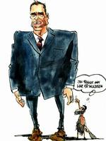 Foghs er i gang med en intenst charmeoffensiv - Tegning: Roald Als 