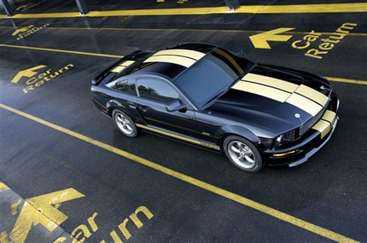 Denne hidsige Ford Mustang kan lejes hos Hertz i USA. Foto: Ford 